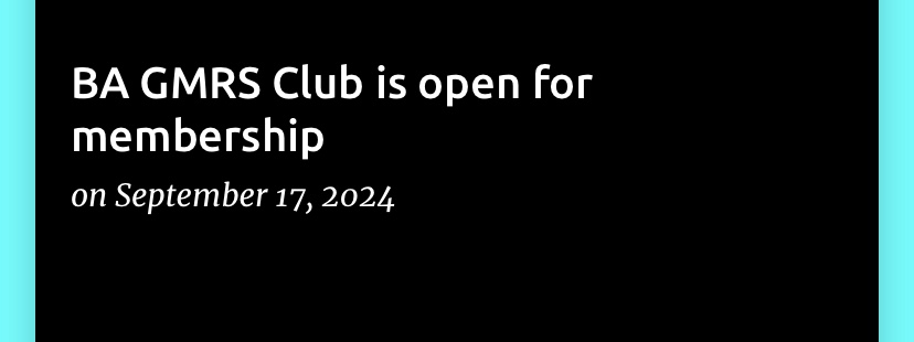 BA GMRS Club is open for membership